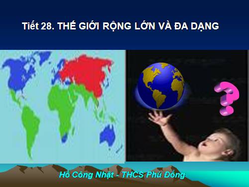 Bài 25. Thế giới rộng lớn và đa dạng