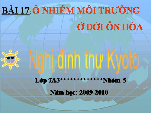 Bài 17. Ô nhiễm môi trường ở đới ôn hòa