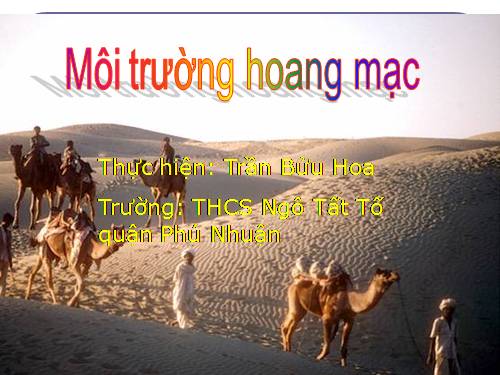 Bài 19. Môi trường hoang mạc