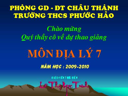 Bài 19. Môi trường hoang mạc