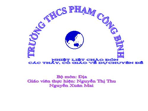 CD: Tich hop GDBV moi truong mon Dia THCS