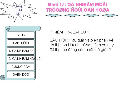 Bài 17. Ô nhiễm môi trường ở đới ôn hòa