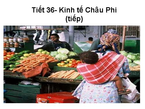 Bài 31. Kinh tế châu Phi (tiếp theo)