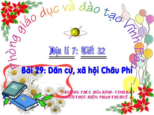 Bài 29. Dân cư, xã hội châu Phi