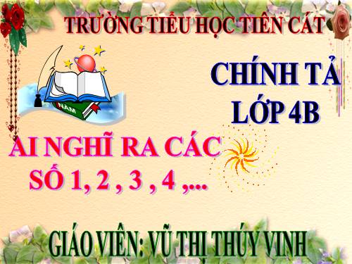 Tuần 29. Nghe-viết: Ai đã nghĩ ra các chữ số 1, 2, 3, 4...?