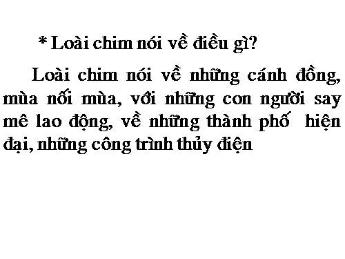 Tuần 31. Nghe-viết: Nghe lời chim nói