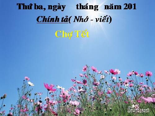 Tuần 23. Nhớ-viết: Chợ Tết