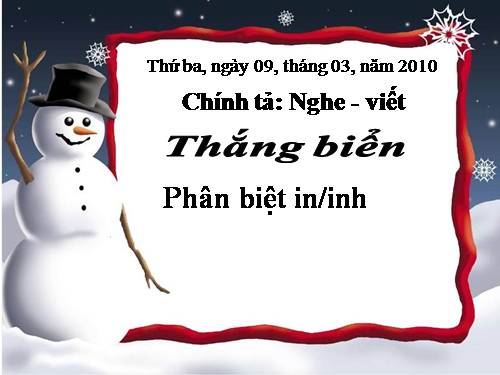 Tuần 26. Nghe-viết: Thắng biển