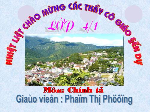 Tuần 30. Nhớ-viết: Đường đi Sa Pa