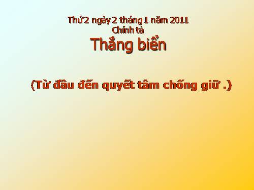 Tuần 26. Nghe-viết: Thắng biển