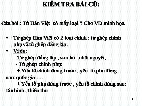 Bài 6. Từ Hán Việt (tiếp theo)