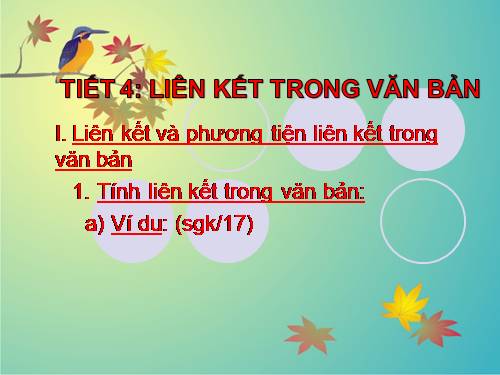 Bài 1. Liên kết trong văn bản