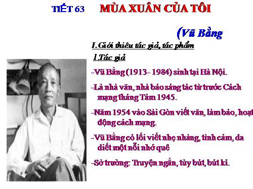 Bài 15. Mùa xuân của tôi