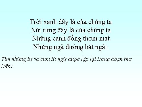 Bài 13. Điệp ngữ