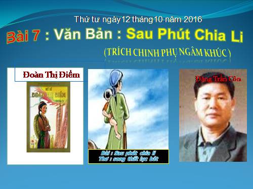 Bài 7. Sau phút chia li