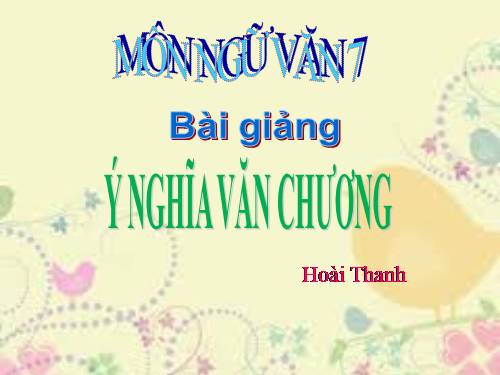 Bài 24. Ý nghĩa văn chương