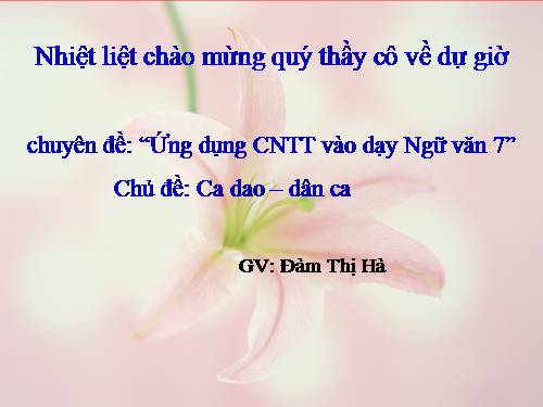 Bài 4. Những câu hát châm biếm