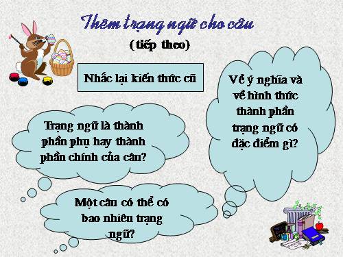 Bài 21. Thêm trạng ngữ cho câu