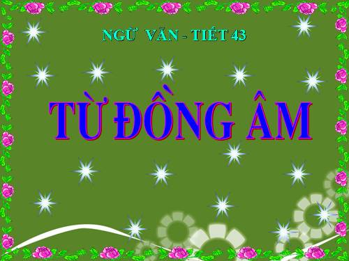 Bài 11. Từ đồng âm