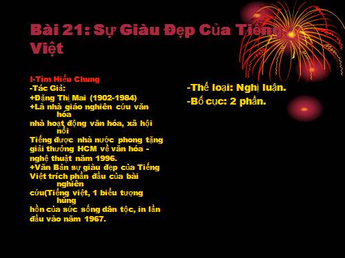 Bài 21. Sự giàu đẹp của Tiếng Việt