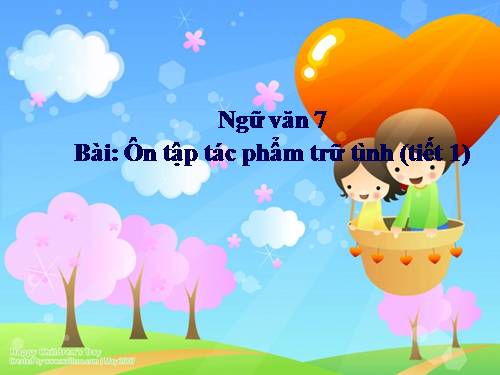 Bài 16. Ôn tập tác phẩm trữ tình