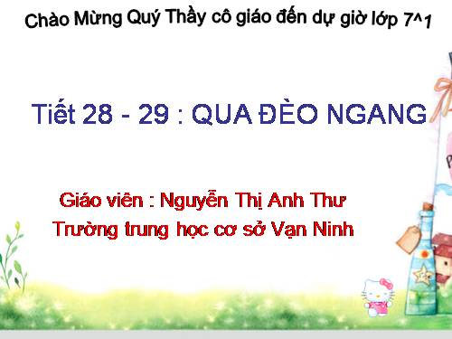 Bài 8. Qua Đèo Ngang