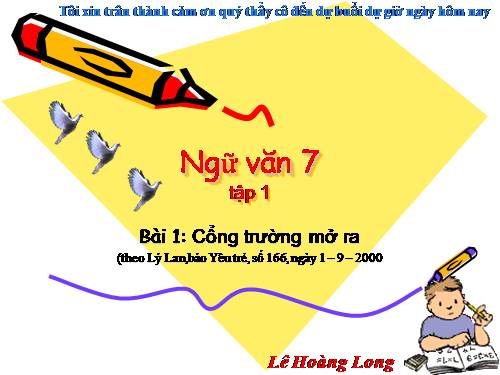 Bài 1. Cổng trường mở ra