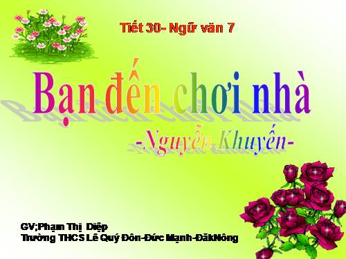 Bài 8. Bạn đến chơi nhà