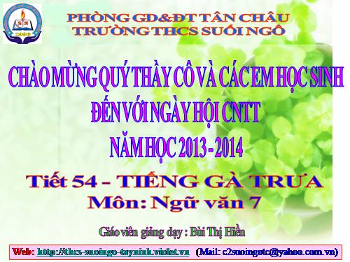 Bài 13. Tiếng gà trưa