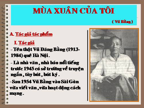Bài 15. Mùa xuân của tôi