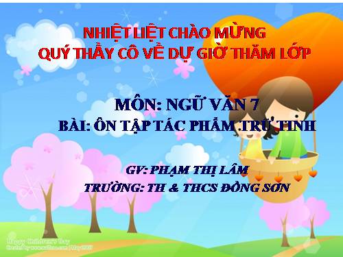 Bài 16. Ôn tập tác phẩm trữ tình