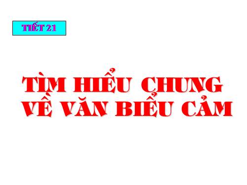 Bài 5. Tìm hiểu chung về văn biểu cảm