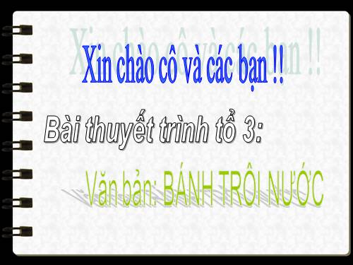 Bài 7. Bánh trôi nước