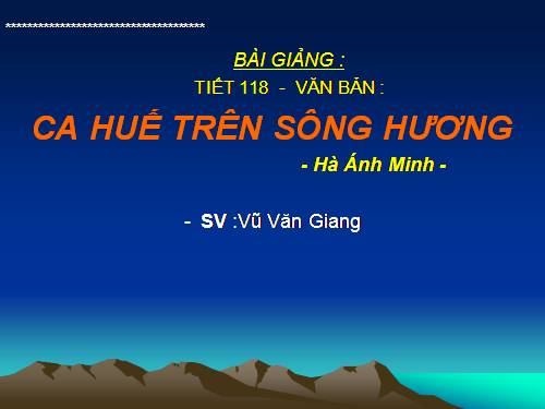 Bài 28. Ca Huế trên sông Hương