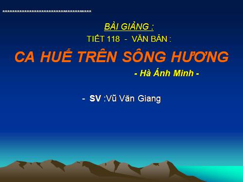 Bài 28. Ca Huế trên sông Hương