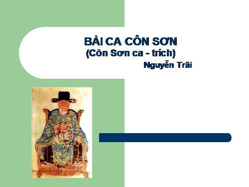 Bài 6. Bài ca Côn Sơn