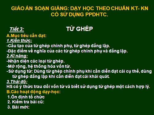 Bài 1. Từ ghép