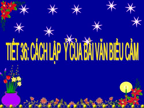 Bài 9. Cách lập ý của bài văn biểu cảm