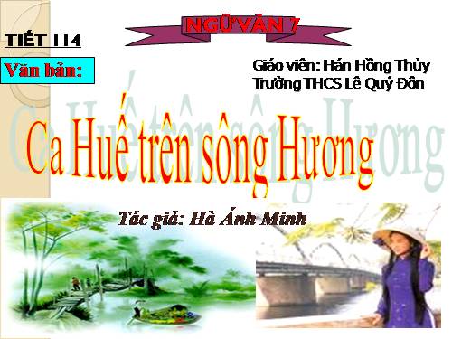 Bài 28. Ca Huế trên sông Hương