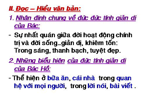 Bài 23. Đức tính giản dị của Bác Hồ