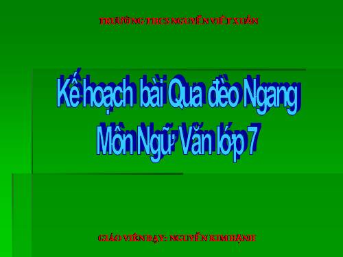 Bài 8. Qua Đèo Ngang