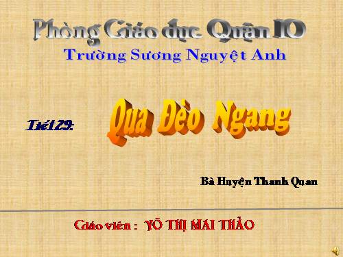 Bài 8. Qua Đèo Ngang