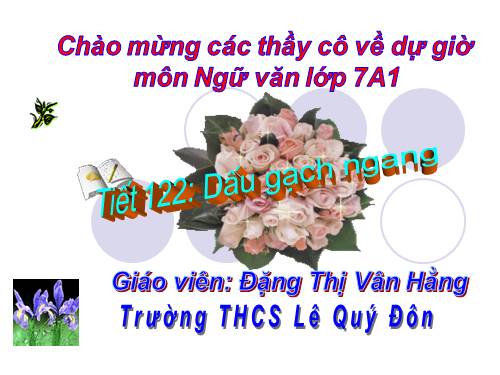 Bài 30. Dấu gạch ngang