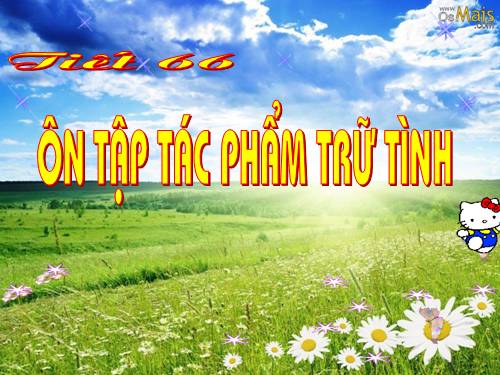 Bài 16. Ôn tập tác phẩm trữ tình