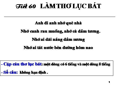 Bài 13. Làm thơ lục bát