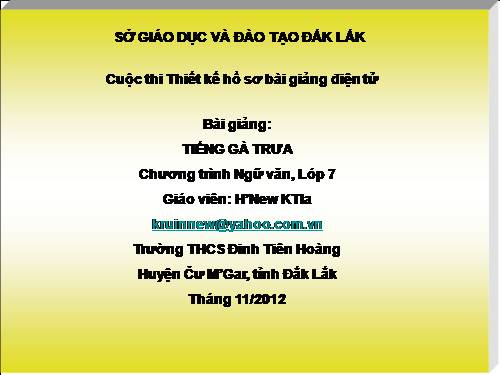 Bài 13. Tiếng gà trưa