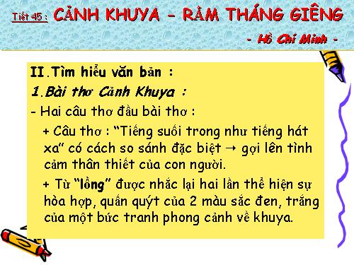 Bài 12. Cảnh khuya