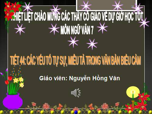 Bài 11. Các yếu tố tự sự, miêu tả trong văn bản biểu cảm