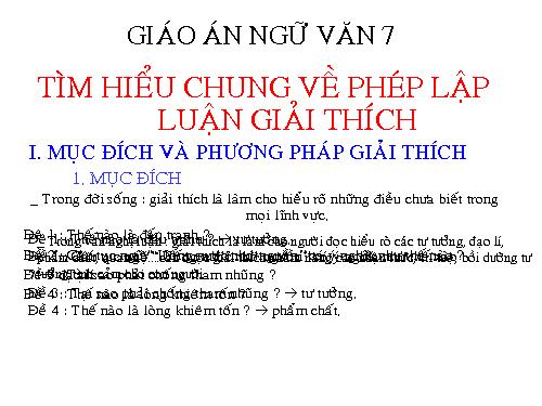 Bài 25. Tìm hiểu chung về phép lập luận giải thích