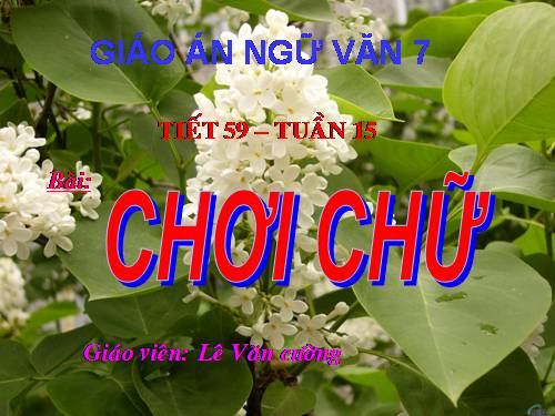 Bài 14. Chơi chữ